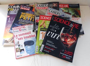 Lot de 15 magazines scientifiques et documentaires