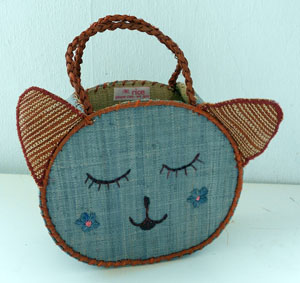 Panier tressé enfant "Chat"